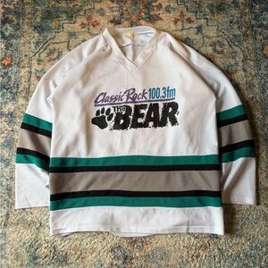 Vintage Classic Rock The Bear Radio Hockey Jersey Size XL